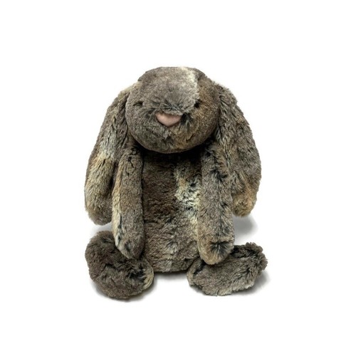 Jellycat Bashful Woodland Bunny Rabbit Gray Brown 11" Plush 