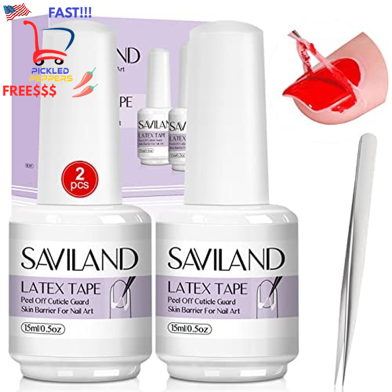 Liquid Latex for Nails 30ML Latex Nail Polish Barrier Peel off - Latex Tape ...