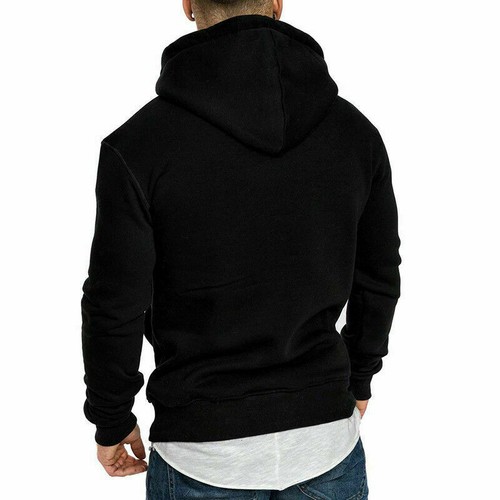 New Casual Men Hoodie Soft Slim Fit Hooded Sweatshirt Pullover Sweater Wear US