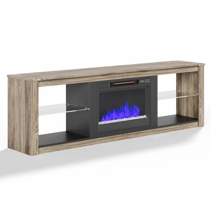 Ornelas TV Stand for Tvs up to 70" with Fireplace Included