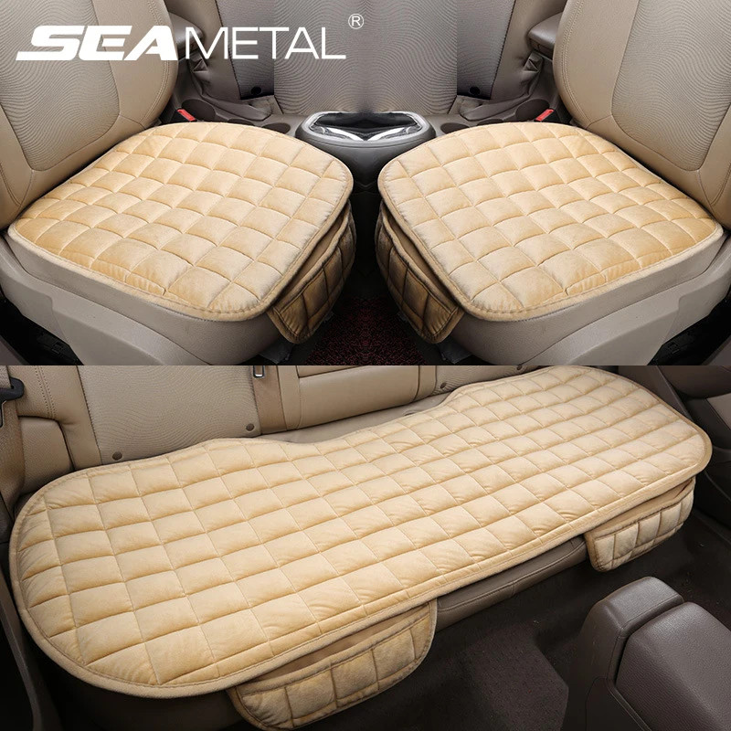 Soft Car Seat Cover Skin-Friendly Plush Automotive Seat Cushion anti Slip Auto S