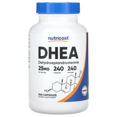 DHEA (25MG-240 Vcaps) by NUTRICOST !!!-MEGA PACK-!! 240 CAPSULES