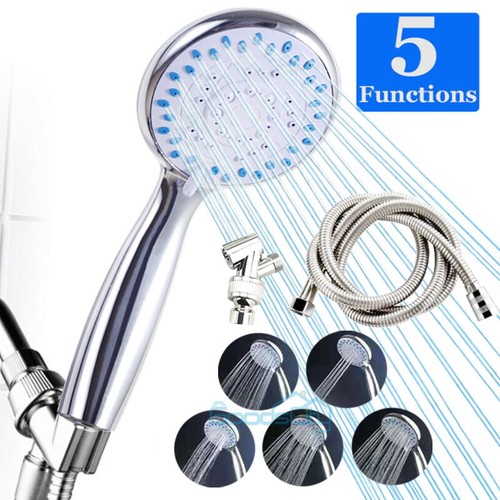 Shower Head High Pressure 5 Settings Spray Handheld Shower