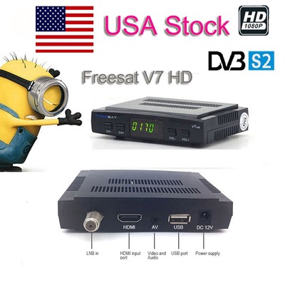 DVB Tuner Freesat V7 HD Satellite Receiver DVBS2 Support PowerVu Sat Decoder US