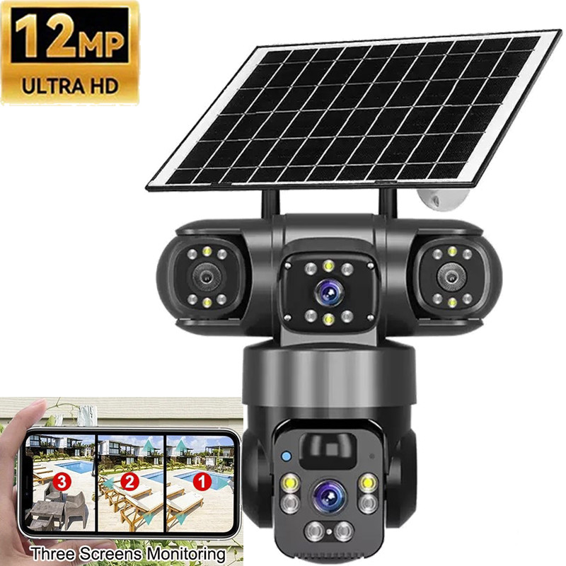 Solar Battery Powered Wireless WiFi Home Security Camera System Outdoor