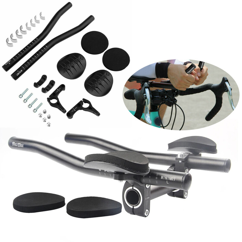 Alloy Triathlon Aero Arm Rest Handle Bar Black