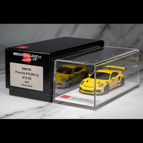 MAKE UP ポルシェ 911 GT3 RS 2018 1/43 イエロー MAKE UP 1:43 Porsche 911 GT3 RS 2018 Diecast Car Model