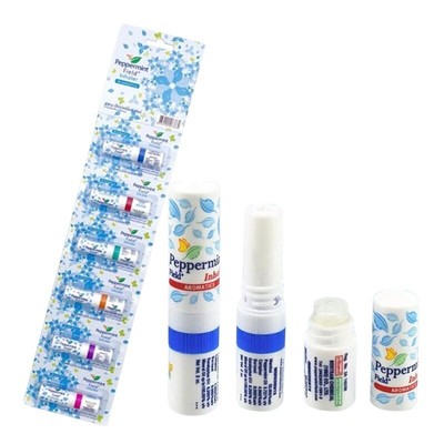 Peppermint Field Inhaler Nasal Menthol Oil Aromatic Refresh Spa Cold 6 Tubes