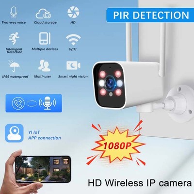 Yi Lot 1080P WIFI IP Camera Security Wireless Outdoor CCTV Smart Home IR Night