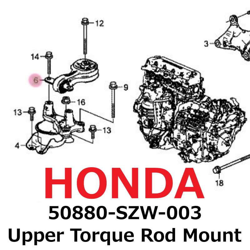 『ユウ』 NEW】Honda Genuine STEP WGN SPADA Upper Torque Rod Mount