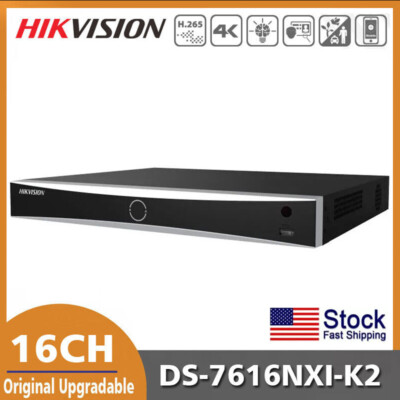 Hikvision DS-7616NXI-K2 NVR 4K 12MP 16CH 2SATA AcuSense Network Video Recorder