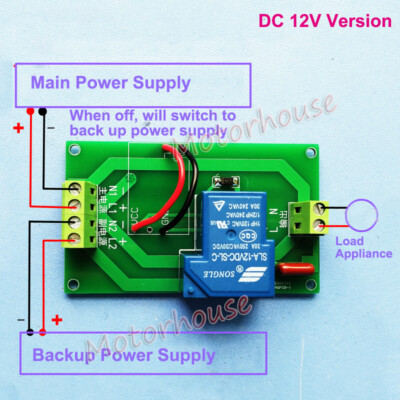 5V 12V 24V AC 110V 220V 30A Dual Power Supply Automatic Switching UPS Controller