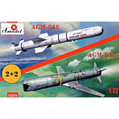 Amodel 72375 Plastic model kit Scale 1:72 AGM-84E and AGM-84H on trolleys