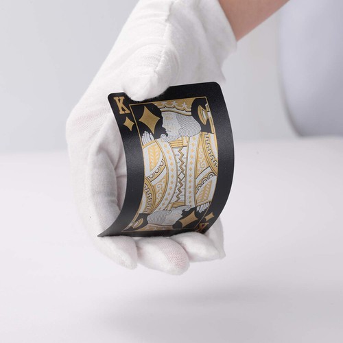 2 Decks Waterproof Plastic Playing Cards Collection Black Diamond Poker Cards