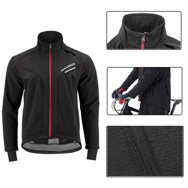 ROCKBROS Cycling Jackets Men Winter Coats Thermal Warm Windproof&Water-Resistant