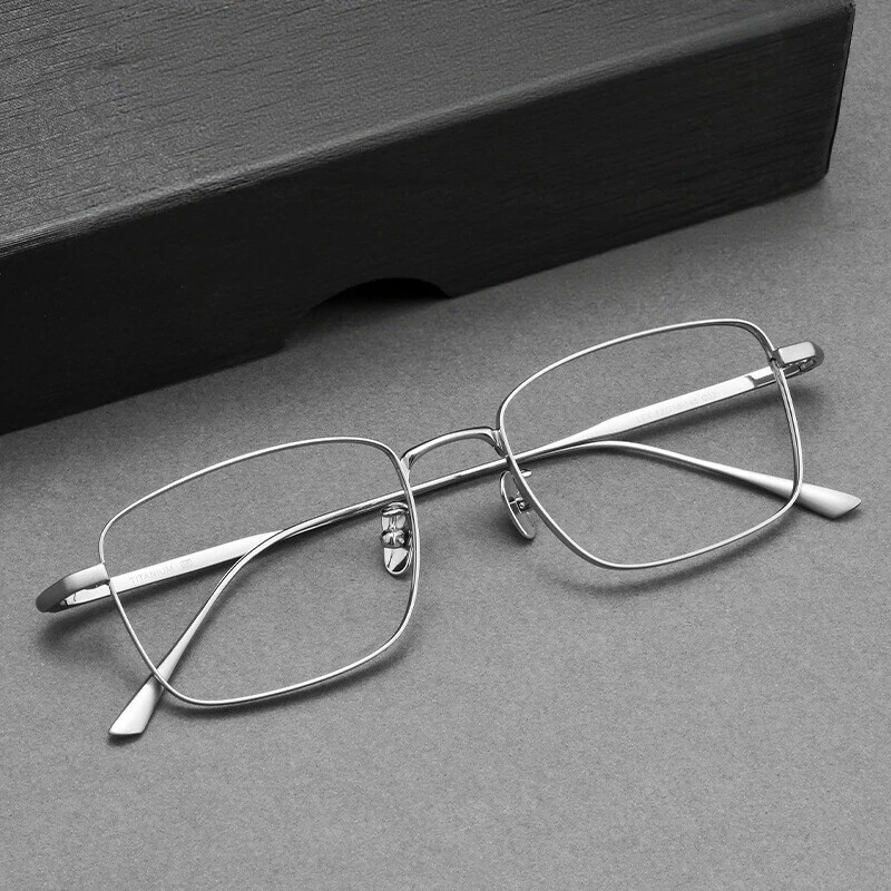 Premium Pure Titanium Ultralight Men'S Business Glasses Frame Full Rim