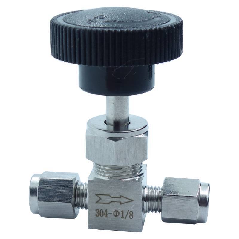 Stainless 304 1/8 Compression Tube Instrument Needle Valve 1000 PSI