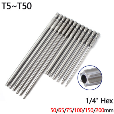 Torx Magnetic Bit Set Electric Hex Screwdriver Electric Drill T5/6/7/8/9/10~50