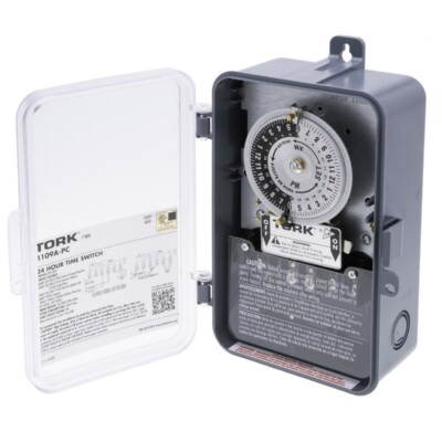 TORK 1109A-PC Indoor-Outdoor Time Switch 24 Hour Multi-Voltage 120/208-277V NEW