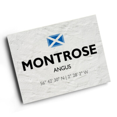 A4 PRINT - Montrose, Angus, Scotland - Lat/Long NO7157