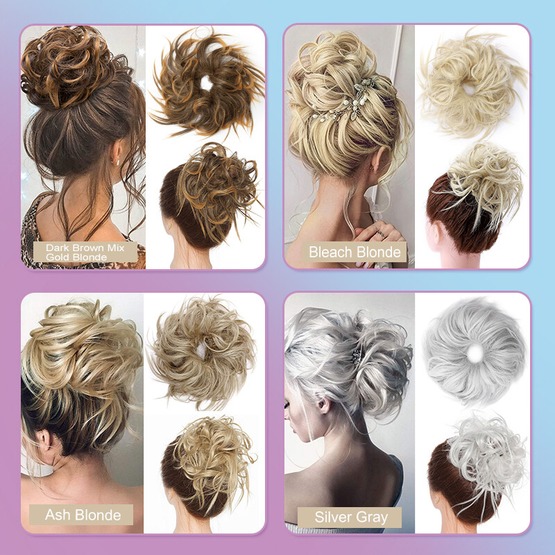 THICK X-LARGE Messy Bun Hair Piece Scrunchie Tousled Updo Wrap Hair Extensions