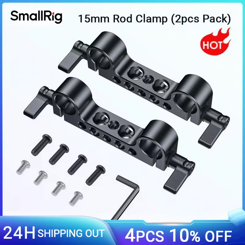Lightweight 15mm Railblock Rod Clamp w 1/4"-20 Thread for Sony and Other 15mm DS