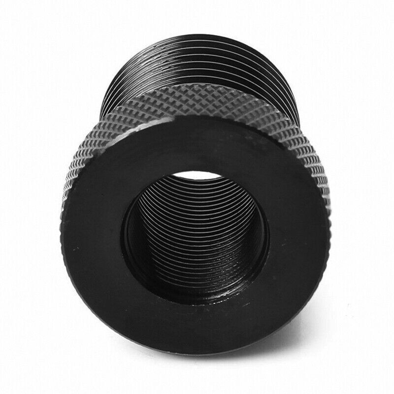 2 x Automotive Threaded Oil Filter Adapter Black Steel Knurled 1/2-28 to 3/4-16