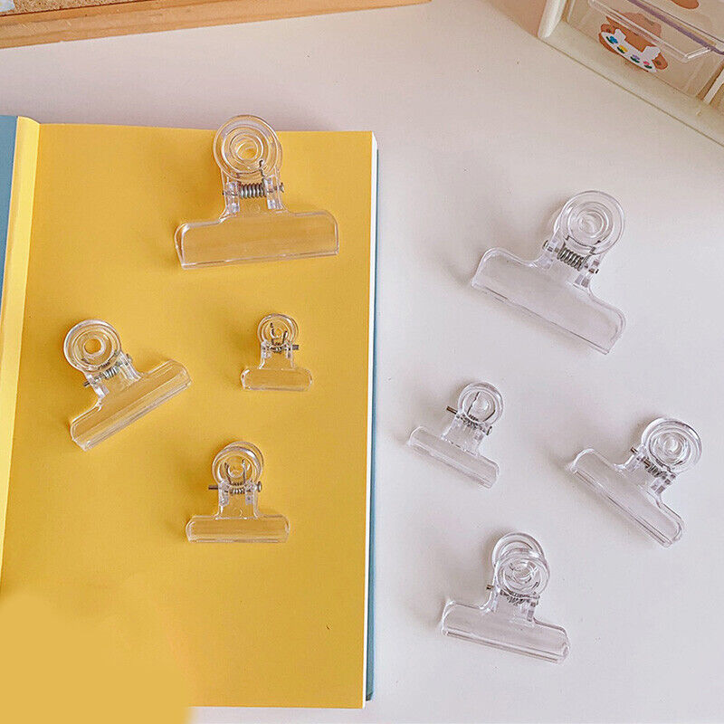 Simple Transparent File Binder Clip Small Acrylic Clear Binder Mini Paper Clips