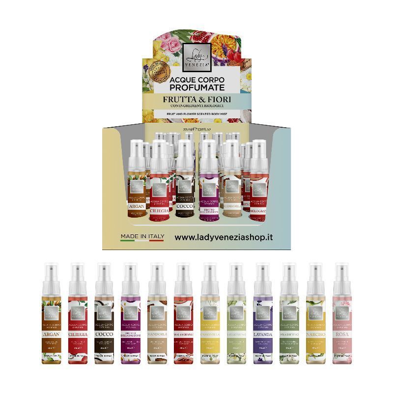 Set 24 Pezzi Acque Corpo Spray Profumate Frutta E Fiori dfh