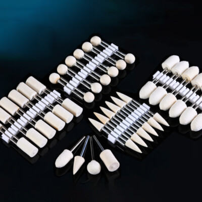 Wool Polishing Bits Grinding Buffing Wheel Rotary Tools 3mm Shank Multi-Type