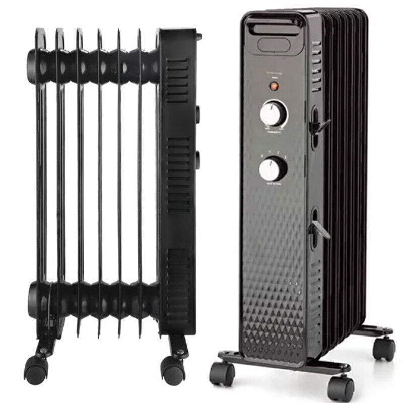 Filled Electric Radiant Space Heater Adjustable Thermostat