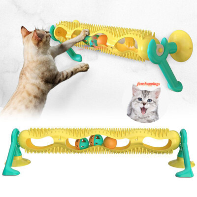 Pet Cat Toy Sucker Track Ball Hollow Track Kitten Spinning Disk Track Ball Toy