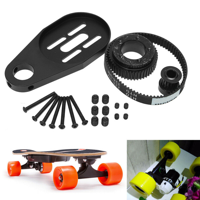 21Pcs Electric Skateboard DIY Parts Pulleys & Motor Mount Ki