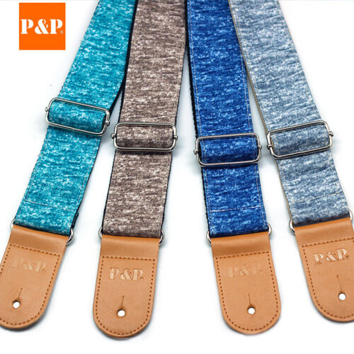 For Acoustic Electric Bass Soft Adjustable Webbing Belt Deni