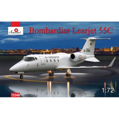 Bombardier Learjet 55C Amodel 72348 Plastic model airplane kit Scale 1:72 