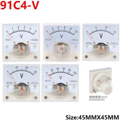 Pointer Type Analog Voltmeter Mechanics Plate Table 91c4v Dc 3v 5v 10 15 to 450v