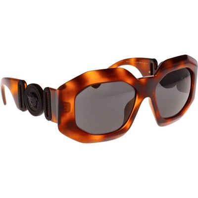 Pre-owned Versace Ve4424u-521787-56 Havana Sunglasses