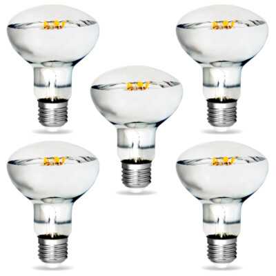 5 x LED Filament Leuchtmittel Set E27 R80 8W warmweiss Lampe Reflektor Strahler