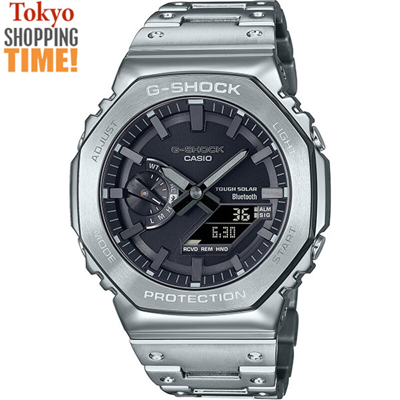 Pre-owned Casio G-shock Gm-b2100d-1ajf Metal Case Solar Bluetooth Analog Digital Men Watch