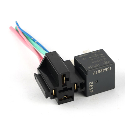 1Pce HFV16-12-H1TY-R Automotive Relay 12VDC 4Pins 90804292 With AVK01-4P Cable