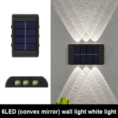 2X Super Bright Solar Powered LED Door Fence Wall Lights Outdoor Garden Lamp