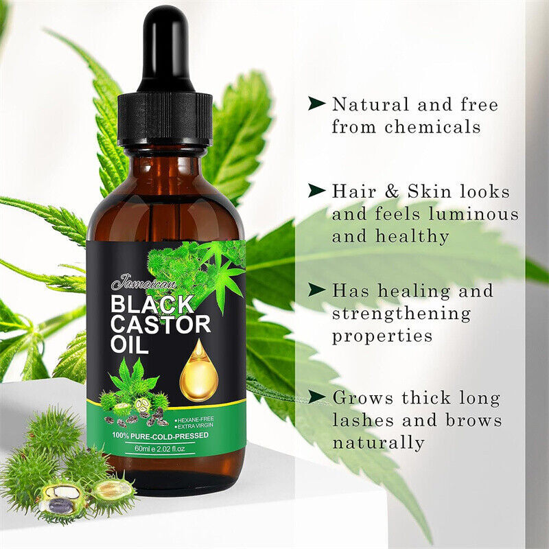 Jamaican Black Castor Oil, Hair Care Oil Organic 100% Pure Cold Pressed US New👍