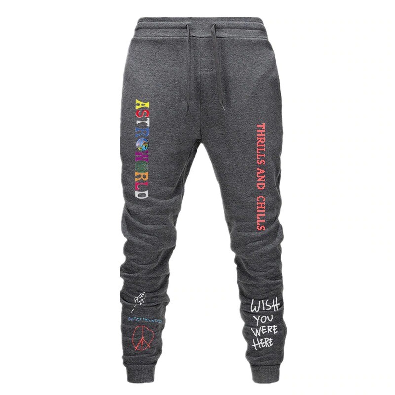 Fleece trousers TRAVIS SCOTT ASTROWORLD Letter Women Men Jogging pants sweat | eBay