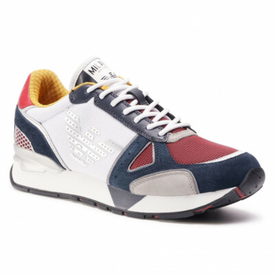 Emporio Armani Shoes Sneaker Man Blue X4X289 XM499 N244 Sz