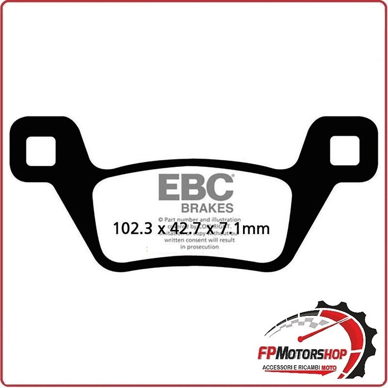 PASTIGLIE PASTICCHE FRENO PER MOTO QUAD KYMCO MXU 500 09> POSTERIORE FA600/2R