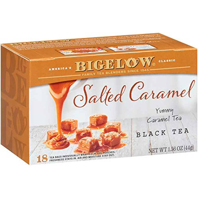 Bigelow Salted Caramel Black Tea, Caffeinated, 18 Count (Pack of 6), 108 Tota..