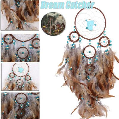 Large Handmade Dream Catcher Feathers Hanging Dreamcatcher Home Wall Decor DIY
