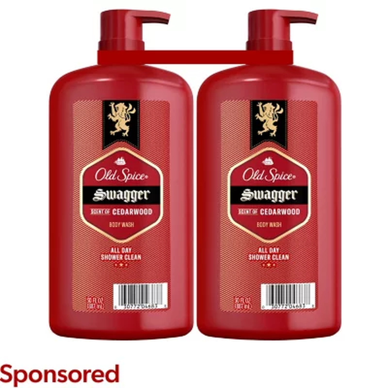 Old Spice Swagger Scent of Confidence, Body Wash for Men (30 Fl. Oz., 2 Pk.)