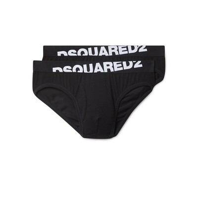 Мужские трусы Dsquared2 Bi-Pack Black Dsquared D2 Logo Package 2 шт.