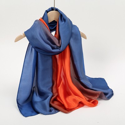 Ombre Hijab Muslim Women Scarf Shawls Wrap Turban Islamic Turban Headscarf Stole